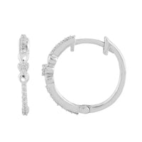 Heart Huggie Diamond Earrings (14K)