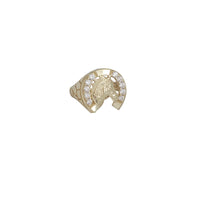 Horse Shoe Head CZ Ring (14K)