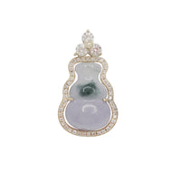 Diamond Jade Gourd Pendant (14K)