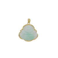 Jade Buddha Framed Pendant (14K)
