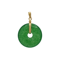 Jade Pi Disc Pendant (14K)