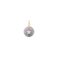 Star Jade Purple Round Pendant (14K).