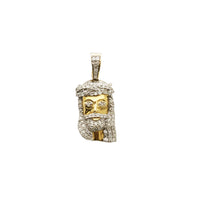 Yellow Gold Diamond Jesus Head Pendant (14K)