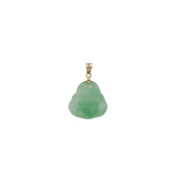 Jade Laughing Buddha Pendant (14K)