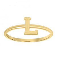 Plain Initial Letter Ring (14K)