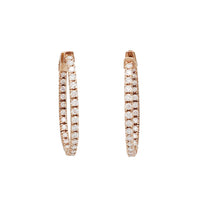 Lab Diamond Hoop Earrings (14K)