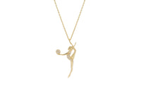 Zirconia Dancing Woman Pendant (14K)