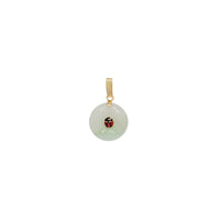 Lady Bug Green Jade Pendant (14K)