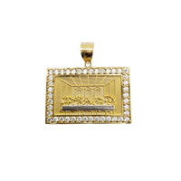 Rectangular Shape Last Supper Pendant (14K)