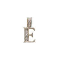 Zirconia Baguettes Initial Letter Pendant (14K)