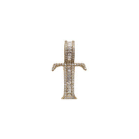 Zirconia Baguettes Initial Letter Pendant (14K)