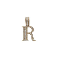 Zirconia Baguettes Initial Letter Pendant (14K)