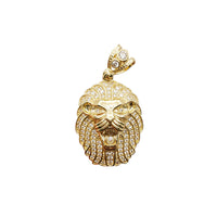 Zirconia Lion Head Pendant (10K)