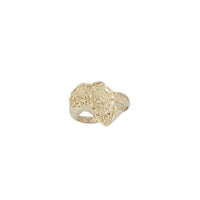 Africa Map Lion Head Ring (14K)