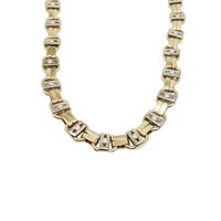 Solid Diamond-Eye Link Chain ( 14K)