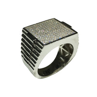 Iced-Out Rolex-Style Ring (Silver)