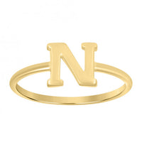Plain Initial Letter Ring (14K)