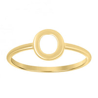 Plain Initial Letter Ring (14K)