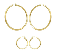 Diamond Cut Hoop Earring (14K)