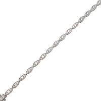 Cubic Zirconia Oval Link Bracelet (10K).