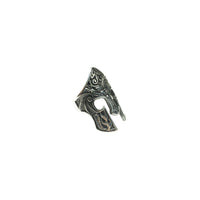Antique-Finish Spartan Helmet Ring (Silver)