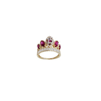 15th Birthday Quinceanera Crown Tiara CZ Ring (14K)