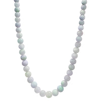 Graduated Beads Green & Purple Jade Necklace