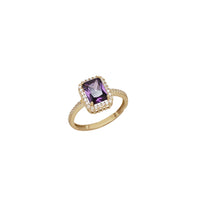 Zirconia Emerald Cut Birthstones Ring (14K)