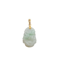 Diamond Rabbit Jade Pendant (14K)