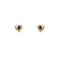 Heart Stud Earrings (14K)