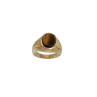Tiger-Eye Oval Ring (14K)
