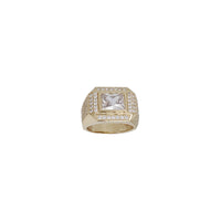 Zirconia Square Men's Ring (14K )