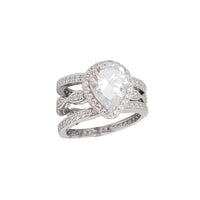 3-Pieces Set Engagement Ring (Silver)