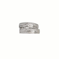 Zirconia Wedding Rings (Silver)