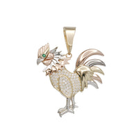 Diamond Fighting Rooster Pendant (14K)