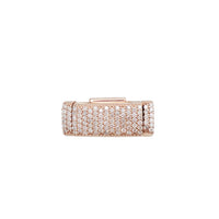 Diamond Iced-Out Solid Sleek Box Clasp (14K)