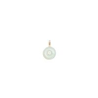 Jade Happiness Round Pendant (14K).
