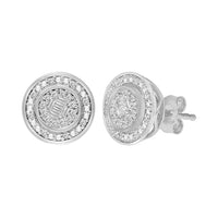 Round Diamond Screw Earrings (14K)