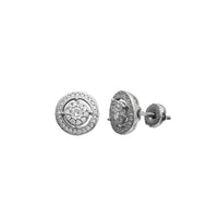 Round Stud Earrings (Silver)