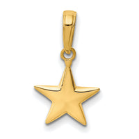Puffy Star Plain Pendant (18K)