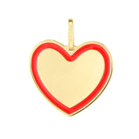 Enamel Heart Pendant (14K)