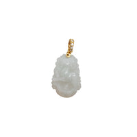Diamond Sheep Jade Pendant (14K)
