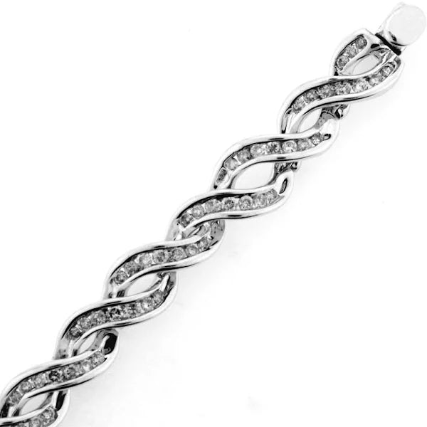 Fancy Diamond Swirl Bracelet (14K)