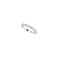 Bamboo Ring (Silver) diagonal - Popular Jewelry - New York