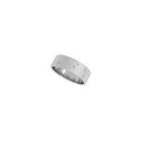 Celestial Band with Sand Blast Finish Ring (Silver) diagonal - Popular Jewelry - New York