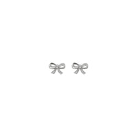 Cute Bow Earrings (Silver) front - Popular Jewelry - New York