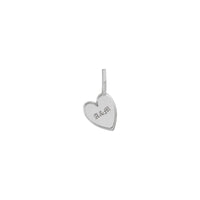 Engravable Sideways Heart Pendant (Silver) engraved - Popular Jewelry - New York