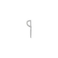 Engravable Sideways Heart Pendant (Silver) side - Popular Jewelry - New York