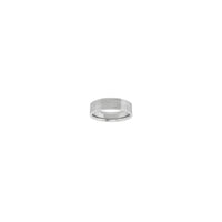 Herringbone Pattern Ring (Silver) front - Popular Jewelry - New York