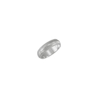 Herringbone and Milgrain Pattern Ring (Silver) main - Popular Jewelry - New York